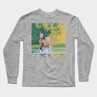 A horse splashing in water Long Sleeve T-Shirt